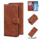 For Xiaomi Mi 10S Skin Feel Pure Color Flip Leather Phone Case(Brown) - 1