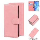 For Xiaomi Mi 11 Lite Skin Feel Pure Color Flip Leather Phone Case(Pink) - 1