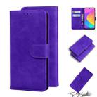 For Xiaomi Mi CC9e / A3 Skin Feel Pure Color Flip Leather Phone Case(Purple) - 1