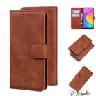 For Xiaomi Mi CC9e / A3 Skin Feel Pure Color Flip Leather Phone Case(Brown) - 1