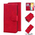 For Xiaomi Mi Note 10 Lite Skin Feel Pure Color Flip Leather Phone Case(Red) - 1