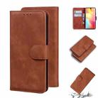 For Xiaomi Mi Note 10 Lite Skin Feel Pure Color Flip Leather Phone Case(Brown) - 1