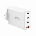 WIWU TR257-AUK 120W 4 in 1 Mini GaN Quick Charger, UK Plug(White) - 1