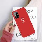 For Galaxy S20+ Love Heart You Pattern Frosted TPU Protective Case(Red) - 1
