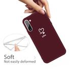 For Galaxy Note10 Love Heart You Pattern Frosted TPU Protective Case(Wine Red) - 3