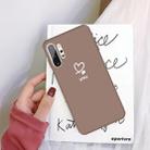 For Galaxy Note10+ Love Heart You Pattern Frosted TPU Protective Case(Khaki) - 1