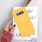 For Galaxy S10 Love Heart You Pattern Frosted TPU Protective Case(Yellow) - 1