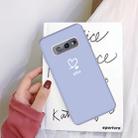 For Galaxy S10 Love Heart You Pattern Frosted TPU Protective Case(Light Purple) - 1