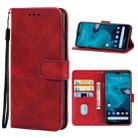 Leather Phone Case For Kyocera Android One S9 / Digno SANGA Edition(Red) - 1
