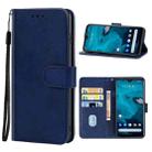 Leather Phone Case For Kyocera Android One S9 / Digno SANGA Edition(Blue) - 1