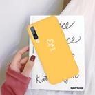 For Galaxy A50 Love Heart You Pattern Frosted TPU Protective Case(Yellow) - 1