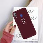 For Galaxy A30 Love Heart You Pattern Frosted TPU Protective Case(Wine Red) - 1