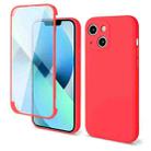 For iPhone 13 Imitation Liquid Silicone 360 Full Body Case(Red) - 1