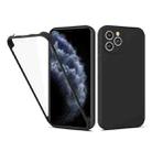 For iPhone 13 Pro Imitation Liquid Silicone 360 Full Body Case (Black) - 1