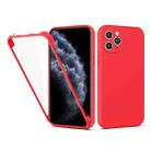 For iPhone 13 Pro Imitation Liquid Silicone 360 Full Body Case (Red) - 1