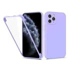 For iPhone 13 Pro Max Imitation Liquid Silicone 360 Full Body Case (Purple) - 1