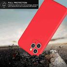 For iPhone 12 Pro Imitation Liquid Silicone 360 Full Body Case(Red) - 4