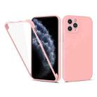 For iPhone 12 Pro Max Imitation Liquid Silicone 360 Full Body Case(Pink) - 1