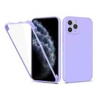 For iPhone 11 Pro Imitation Liquid Silicone 360 Full Body Case (Purple) - 1