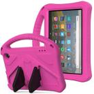 For Amazon Kindle Fire 7 2022 EVA Flat Anti Falling Tablet Case(Rose Red) - 1