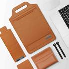 13 inch Multifunctional Mouse Pad Stand Handheld Laptop Bag(Brown) - 1