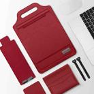 13 inch Multifunctional Mouse Pad Stand Handheld Laptop Bag(Red) - 1