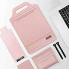 15 inch Multifunctional Mouse Pad Stand Handheld Laptop Bag(Pink) - 1