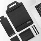 15 inch Multifunctional Mouse Pad Stand Handheld Laptop Bag(Black) - 1