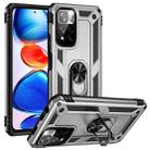 For Xiaomi Redmi Note 11 Pro Shockproof TPU + PC Phone Case with 360 Degree Rotating Holder(Silver) - 1