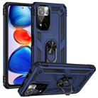 For Xiaomi Redmi Note 11 Pro Shockproof TPU + PC Phone Case with 360 Degree Rotating Holder(Blue) - 1