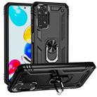 For Xiaomi Redmi Note 11S Shockproof TPU + PC Phone Case with 360 Degree Rotating Holder(Black) - 1