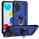 For Xiaomi Redmi Note 11S Shockproof TPU + PC Phone Case with 360 Degree Rotating Holder(Blue) - 1