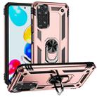 For Xiaomi Redmi Note 11S Shockproof TPU + PC Phone Case with 360 Degree Rotating Holder(Rose Gold) - 1