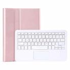 A700-A Ultra-thin Bluetooth Keyboard Leather Case with Touchpad For Samsung Galaxy Tab S8 11 inch SM-X700 / SM-X706(Rose Gold) - 1