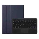 A700-A Ultra-thin Bluetooth Keyboard Leather Case with Touchpad For Samsung Galaxy Tab S8 11 inch SM-X700 / SM-X706(Blue) - 1