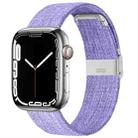 PG44 Direct Flight Series Waterproof Canvas Watch Band For Apple Watch Series 7 41mm / 6&SE&5&4 40mm / 3&2&1 38mm(Purple) - 1