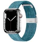 PG44 Direct Flight Series Waterproof Canvas Watch Band For Apple Watch Series 7 41mm / 6&SE&5&4 40mm / 3&2&1 38mm(Dark Green) - 1