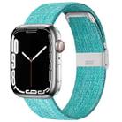 PG44 Direct Flight Series Waterproof Canvas Watch Band For Apple Watch Series 7 45mm / 6&SE&5&4 44mm / 3&2&1 42mm(Green) - 1