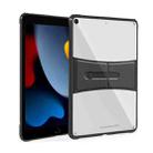 For iPad 10.2 inch 2021 / 2019 PC+TPU Transparent Holder Tablet Case(Black) - 1