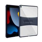For iPad 10.2 inch 2021 / 2019 PC+TPU Transparent Holder Tablet Case(Blue) - 1