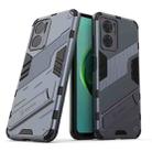 For Xiaomi Redmi Note 11E 5G China Punk Armor 2 in 1 PC + TPU Shockproof Phone Case with Invisible Holder(Gray) - 1