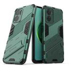 For Xiaomi Redmi Note 11E 5G China Punk Armor 2 in 1 PC + TPU Shockproof Phone Case with Invisible Holder(Green) - 1