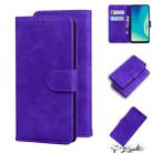 For ZTE Blade A7s 2020 Skin Feel Pure Color Flip Leather Phone Case(Purple) - 1