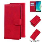 For ZTE Blade A7s 2020 Skin Feel Pure Color Flip Leather Phone Case(Red) - 1