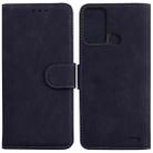 For ZTE Blade A52 Skin Feel Pure Color Flip Leather Phone Case(Black) - 1