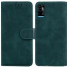 For ZTE Blade A72 / V40 Vita Skin Feel Pure Color Flip Leather Phone Case(Green) - 1