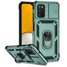 For Samsung Galaxy A02s / A03s Sliding Camshield Holder Phone Case(Dark Green) - 1