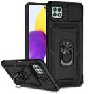 For Samsung Galaxy A22 5G Sliding Camshield Holder Phone Case(Black) - 1