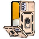 For Samsung Galaxy A23 5G Sliding Camshield Holder Phone Case(Gold) - 1