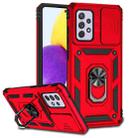 For Samsung Galaxy A52 5G / 4G Sliding Camshield Holder Phone Case(Red) - 1
